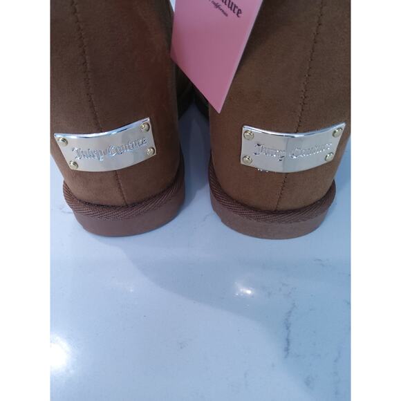NWT! Juicy Couture Boots. Color-Cognac. Style Firecracker white fluff lined. - Picture 5 of 7